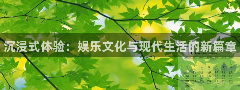 恒行5娱乐：沉浸式体验：娱乐文化与现代生活的新篇章